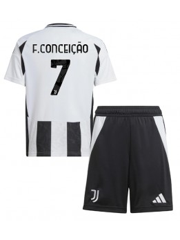 Juventus Francisco Conceicao #7 Dječji Domaci Dres kompleti 2024-25 Kratak Rukavima (+ kratke hlače)